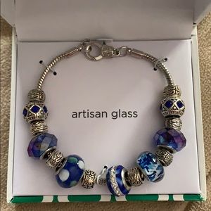 Artisan Glass Dazzling Designs Charm Bracelet